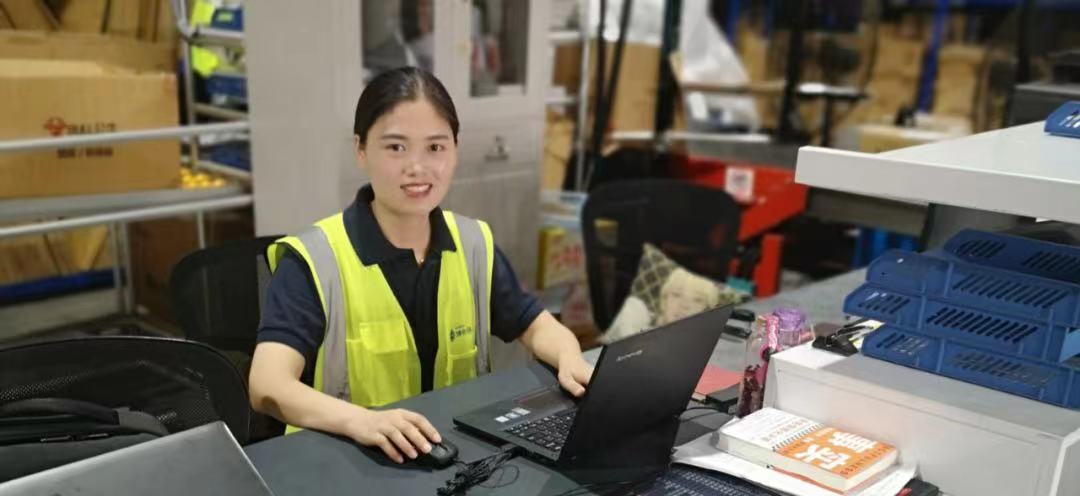 A person managing orders